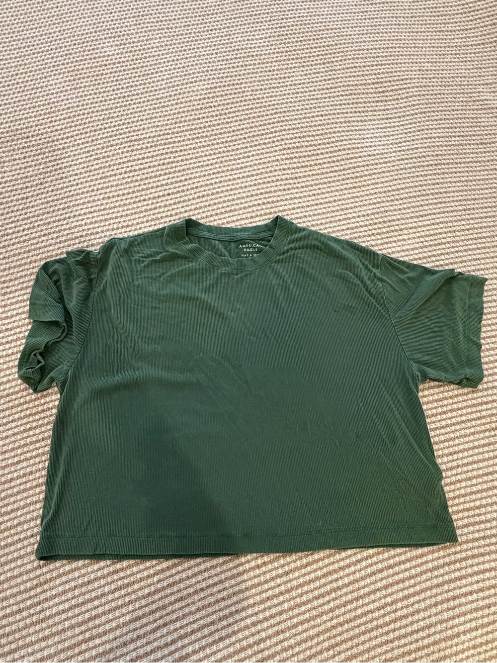 American Eagle Outfitters Forest Green Crop Top
